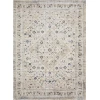 Loomaknoti Kehleigh Abrem Cream/Blue EK003 6 ft. 7 in. X 9 ft. 2 in. Rectangle Rug