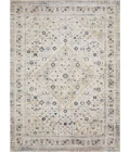 Loomaknoti Kehleigh Abrem Cream/Blue EK003 6 ft. 7 in. X 9 ft. 2 in. Rectangle Rug