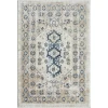 Loomaknoti Kehleigh Awester Cream/Blue EK018 2 ft. X 3 ft. Rectangle Rug