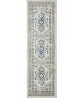 Loomaknoti Kehleigh Awester Cream/Blue EK018 2 ft. X 6 ft. 7 in. Rectangle Rug