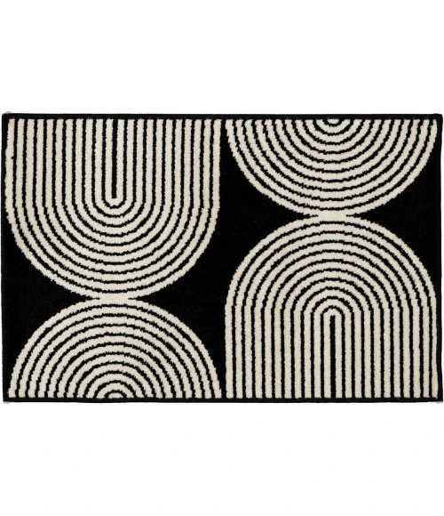 Loomaknoti Tecopa Milburm Black/White ETR05BLW50 4 ft.  X 6 ft.  Rectangle Rug