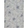 Loomaknoti Breyleigh Cerimia Cream/Blue EB007 6 ft. 7 in. X 9 ft. 2 in. Rectangle Rug