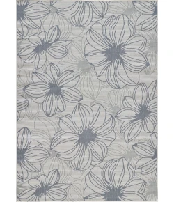 Loomaknoti Breyleigh Cerimia Cream/Blue EB007 6 ft. 7 in. X 9 ft. 2 in. Rectangle Rug