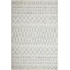 Loomaknoti Kissandrah Barzenski Cream/Gray EKI007 4 ft. X 6 ft. Rectangle Rug