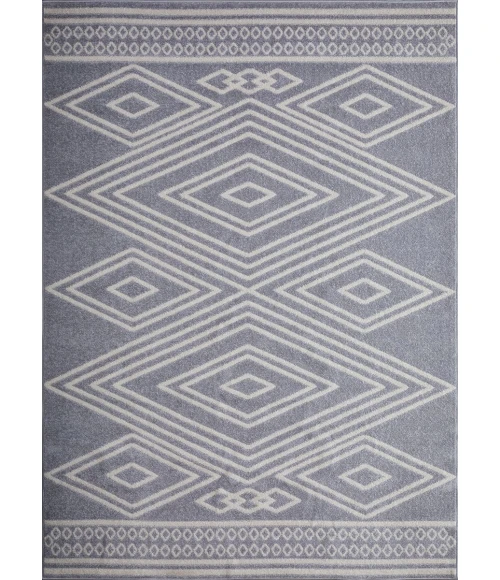 Loomaknoti Kissandrah Bayrend Gray/Cream EKI005 9 ft. 10 in. X 12 ft. 10 in. Rectangle Rug