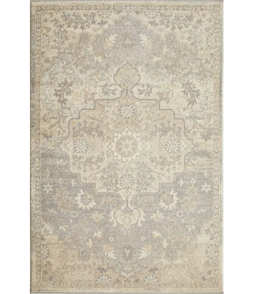 Loomaknoti Malanie Chantil Cream/Gray EM003 4 ft. X 6 ft. Rectangle Rug