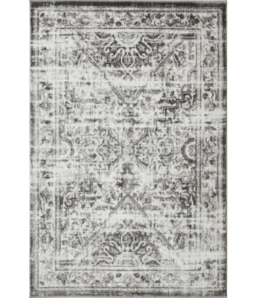 Loomaknoti Rhane Aliziaz Cream/Gray ER020 4 ft.  X 6 ft.  Rectangle Rug