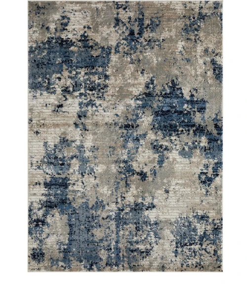 Loomaknoti Celena Alimon Blue/Cream EC001 9 ft. 10 in. X 12 ft. 10 in. Rectangle Rug
