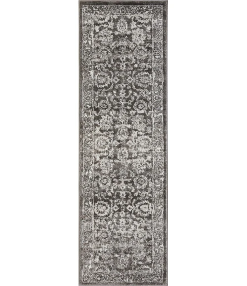 Loomaknoti Rhane Vaild Gray/Cream ER006 2 ft. X 6 ft. 7 in. Rectangle Rug