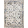 Loomaknoti Kehleigh Adrean Cream/Blue EK008 7 ft. 10 in. X 9 ft. 10 in. Rectangle Rug