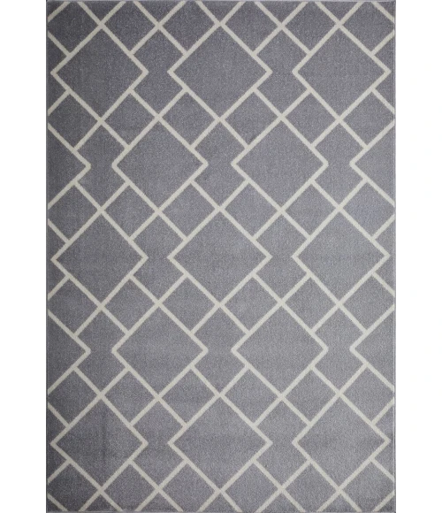 Loomaknoti Kissandrah Bleyana Gray/Cream EKI004 6 ft. 7 in. X 9 ft. 2 in. Rectangle Rug