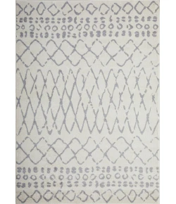 Loomaknoti Kissandrah Barzenski Cream/Gray EKI007 6 ft. 7 in. X 9 ft. 2 in. Rectangle Rug
