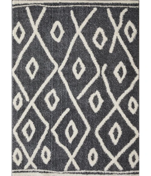 Loomaknoti Vemoa Avonako Blue/Cream EV003 6 ft. 7” X 9 ft. 2” Rectangle Rug