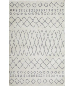 Loomaknoti Kissandrah Barzenski Cream/Gray EKI007 3 ft. 3 in. X 5 ft. 3 in. Rectangle Rug