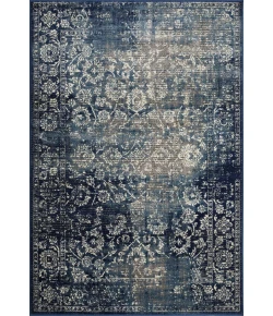 Loomaknoti Aysal Alazah Blue/Cream EAY001 4 ft. X 6 ft. Rectangle Rug