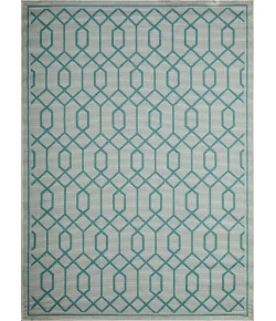 Loomaknoti Breyleigh Chendler Cream/Blue EB001 7 ft. 10 in. X 9 ft. 10 in. Rectangle Rug
