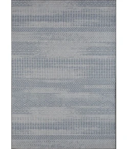 Loomaknoti Breyleigh Canderz Blue/Gray EB008 6 ft. 7 in. X 9 ft. 2 in. Rectangle Rug