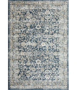 Loomaknoti Kehleigh Oviel Blue/Cream EK013 4 ft. X 6 ft. Rectangle Rug