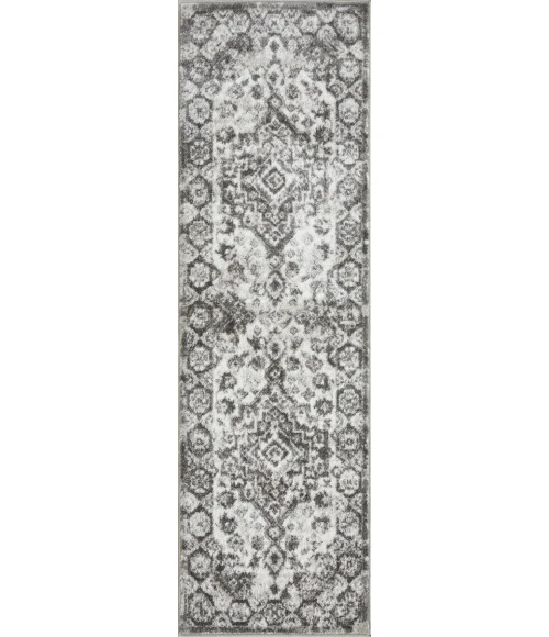 Loomaknoti Rhane Adleigh Cream/Gray ER012 2 ft.  X 6 ft. 7” Rectangle Rug