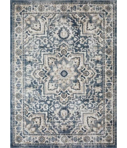Loomaknoti Kehleigh Osdorn Blue/Cream EK009 9 ft. 10 in. X 12 ft. 10 in. Rectangle Rug