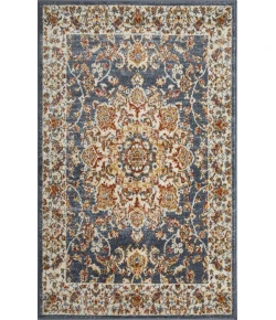 Loomaknoti Alsbrooke Amrenta Blue/Cream EA001 3 ft. 3 in. X 5 ft. 3 in. Rectangle Rug