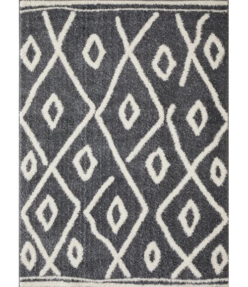 Loomaknoti Vemoa Avonako Blue/Cream EV003 6 ft. 7” X 9 ft. 2” Rectangle Rug
