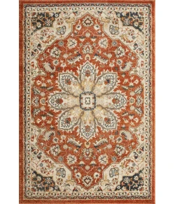 Loomaknoti Malanie Charler Red/Beige EM002 4 ft. X 6 ft. Rectangle Rug