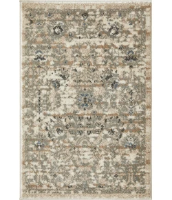 Loomaknoti Celena Asheley Cream/Blue EC006 2 ft. X 3 ft. Rectangle Rug