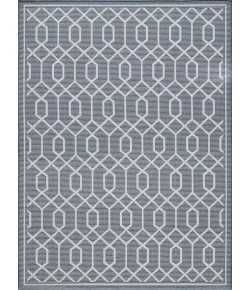 Loomaknoti Breyleigh Chendler Blue/Cream EB001 7 ft. 10 in. X 9 ft. 10 in. Rectangle Rug