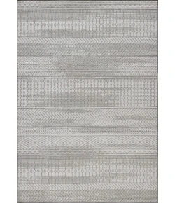 Loomaknoti Breyleigh Canderz Cream/Gray EB008 6 ft. 7 in. X 9 ft. 2 in. Rectangle Rug
