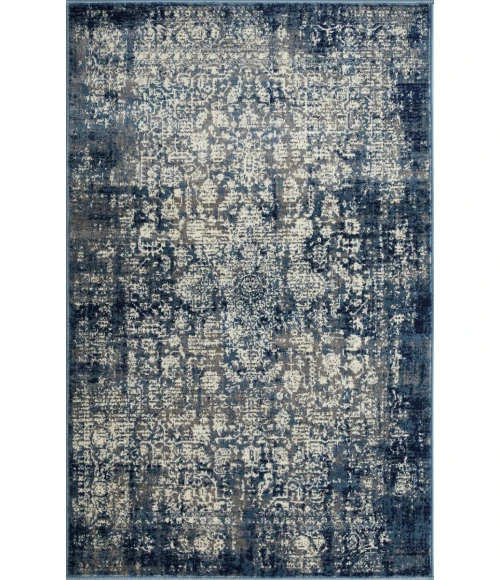 Loomaknoti Aysal Athna Cream/Blue EAY003 3 ft. 3 in. X 5 ft. 3 in. Rectangle Rug