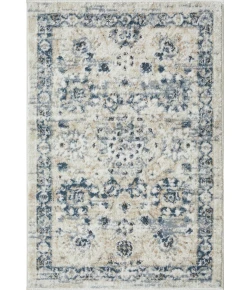 Loomaknoti Kehleigh Aylesh Cream/Blue EK016 2 ft. X 3 ft. Rectangle Rug