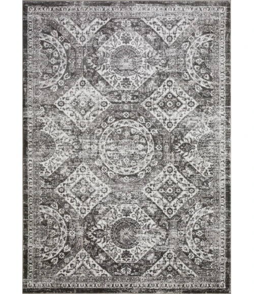 Loomaknoti Rhane Alvezi Gray/Cream ER017 6 ft. 7” X 9 ft. 2” Rectangle Rug