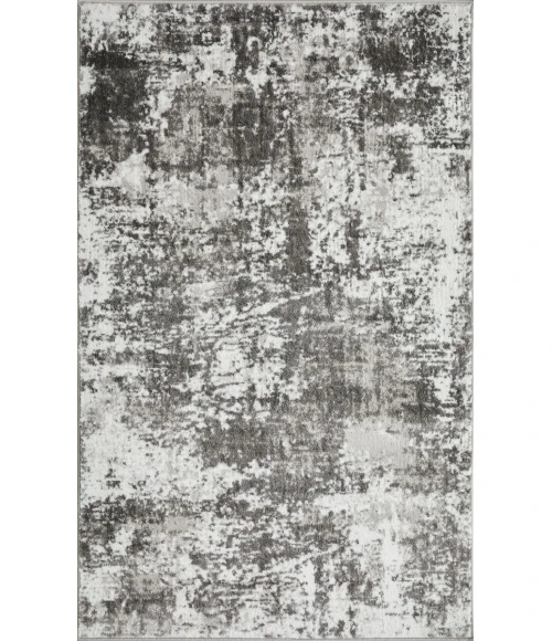 Loomaknoti Rhane Alenzi Gray/Cream ER011 3 ft. 3” X 5 ft. 3” Rectangle Rug