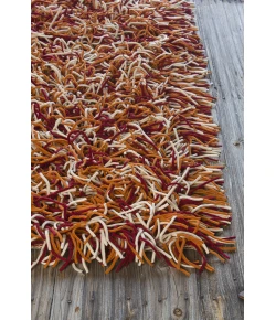 Chandra CYRAH Red,Orange,Ivory CYR-10801 7ft.9in. Round Rug