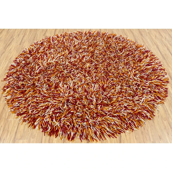 Chandra CYRAH Red,Orange,Ivory CYR-10801 7ft.9in. Round Rug