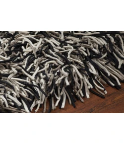 Chandra CYRAH Black,Taupe,Ivory CYR-10802 7ft.9in. Round Rug