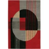 Chandra DAISA DAI-25 7 ft. 9 in. X 10 ft. 6 in. Rect. Rug - Red, Black, Grey