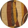 Chandra DAISA DAI-27 7 ft. 9 in. Round Rug - Brown, Tan