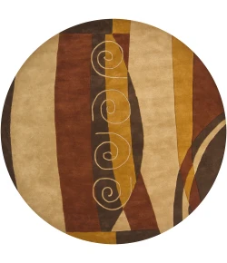 Chandra DAISA DAI-27 7 ft. 9 in. Round Rug - Brown, Tan