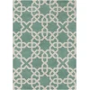 Chandra DAVIN DAV-25800 7 ft. X 10 ft. Rect. Rug - Light Aqua, White