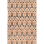 Chandra ETHEL ETH-52803 5 ft. X 7 ft. 6 in. Rect. Rug - Orange, Black, Natural