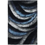 Chandra FLEMISH FLE-51114 5 ft. X 7 ft. 6 in. Rect. Rug - Navy, Blue, Grey