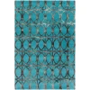 Chandra FRAN FRA-42100 5 ft. X 7 ft. 6 in. Rect. Rug - Teal, Charcoal