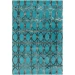 Chandra FRAN FRA-42100 7 ft. 9 in. X 10 ft. 6 in. Rect. Rug - Teal, Charcoal