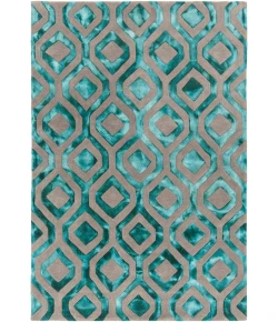 Chandra FRAN FRA-42101 5 ft. X 7 ft. 6 in. Rect. Rug - Teal, Grey