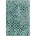 Chandra FRAN FRA-42101 7 ft. 9 in. X 10 ft. 6 in. Rect. Rug - Teal, Grey