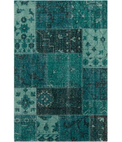 Chandra FUSION FUS-26303 7 ft. 9 in. X 10 ft. 6 in. Rect. Rug - Teal, Black