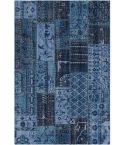 Chandra FUSION FUS-26304 7 ft. 9 in. X 10 ft. 6 in. Rect. Rug - Blue, Charcoal, Black