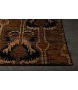Chandra HETTY HET-49800 5 ft. X 7 ft. 6 in. Rect. Rug - Brown, Black, Gold, Orange